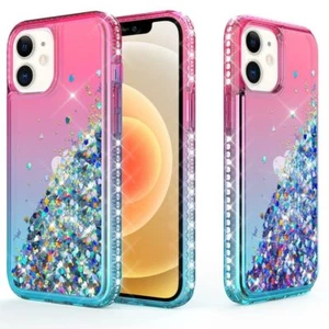 For iPhone 12 Pro/12 Mini/12 Pro Max Case Glitter Bling Cover+Screen Protector - Picture 1 of 39