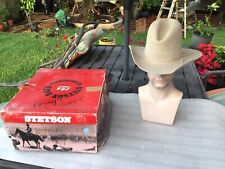 Vintage Used 60-70s Stetson SB 3X Beaver BIG Tom Mix-Gus Cowboy Hat 7-1/4