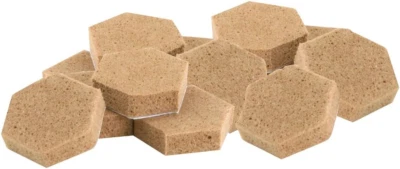 SoftTouch 3/8 Hexagon Self-Stick Noise Dampening Foam Cabinet Bumpers, 12 Pack,