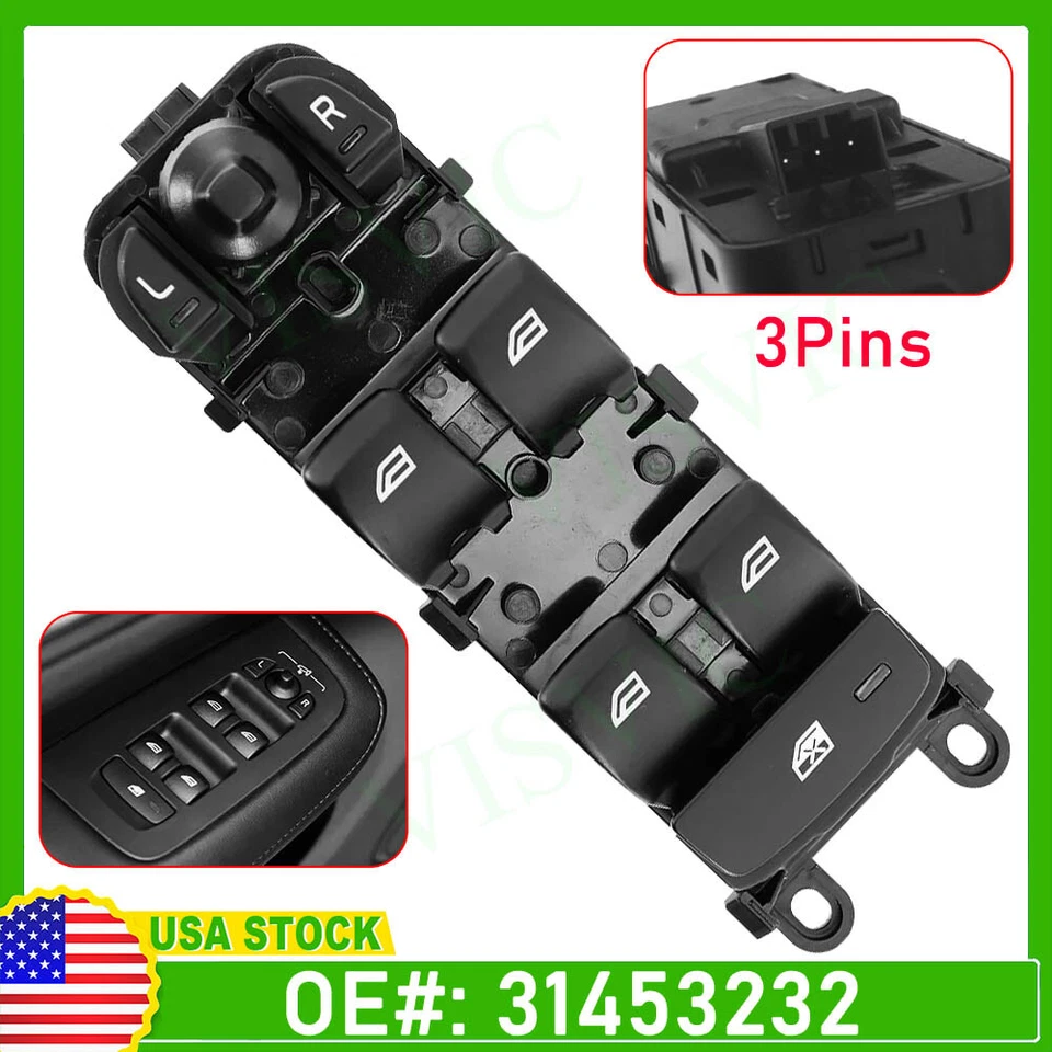 For Volvo S80 XC70 2007-2016 Power Window Switch Front Driver Side 31453232 New Foto 1 de 4