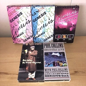 Genesis VHS Videos Vol 1 2 3 Live Collection - Phil Collins Seriously No Ticket - Foto 1 di 4