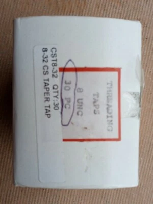 Box of 30 8-32 Carbon Steel Taper Hand Tap DWT Series - Image 1 of 2