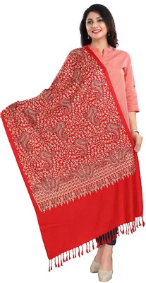 UNIFIED CLOTHES Tuch Halstuch Pashmina Stickerei warm Winter lang groß Kopftuch Schals 085