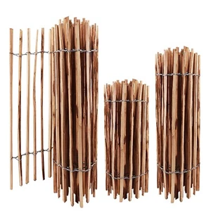 Staketenzaun Lattenabstand 4-6cm Gartenzaun Kastanienzaun aus Haselnuss Holzzaun - Bild 1 von 10