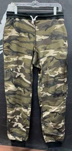 MENS PRO 5 TERRY FLEECE GREEN GREY CAMO QUALITY JOGGER DRAWSTRING MIDUEM PANTS - Picture 1 of 7