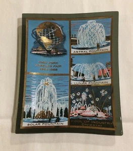 PLATO BARATIJA DE COLECCIÓN HOUZE ART 1964-1965 NUEVA YORK FERIA DEL MUNDO CENICERO MEDIO - Imagen 1 de 4