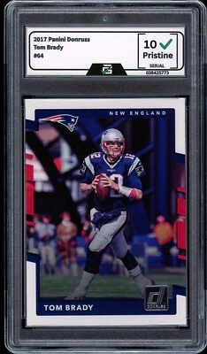 Panini Donruss Tom Brady 2017 grado 10 gema como nuevo #64 New England Patriots Foto 1 de 2