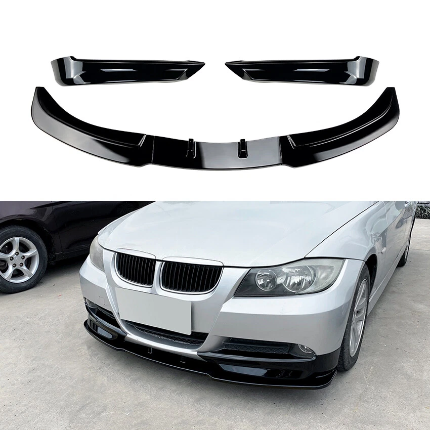 Frontspoiler Lippe Splitter Schwarz Glanz Für BMW 3er Limousine E90 2005-2008 - Bild 1 von 4