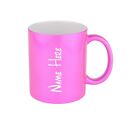 Personalised Engraved Mug With Name 11oz Durham Mug Pink Glitter