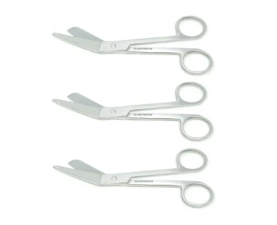 3 tijeras de vendaje Lister premium instrumento quirúrgico satinado de 5,5" acero inoxidable  Foto 1 de 3