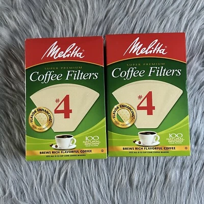 Filtros de café Melitta #4 100 filtro de cono marrón natural NUEVO Foto 1 de 4