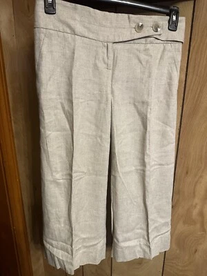 Pantalones The Limited Mujer Piernas Anchas Talla 2 Color Avena Nuevo Corto Moderno Foto 1 de 4