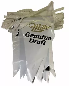 Rare Miller Beer Genuine Draft 50ft Banner Advertisement Pennants 30 Flag - Picture 1 of 5