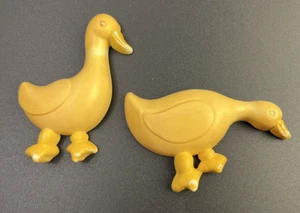 2 Vintage Ente/Gans Kühlschrankmagnete Unikat Kunststoff Retro - Bild 1 von 6