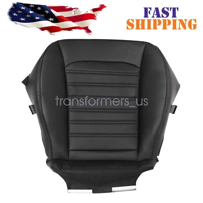 Cubierta de asiento de cuero perforado para Ford Fusion 2013-2017 parte inferior del pasajero negra Foto 1 de 4