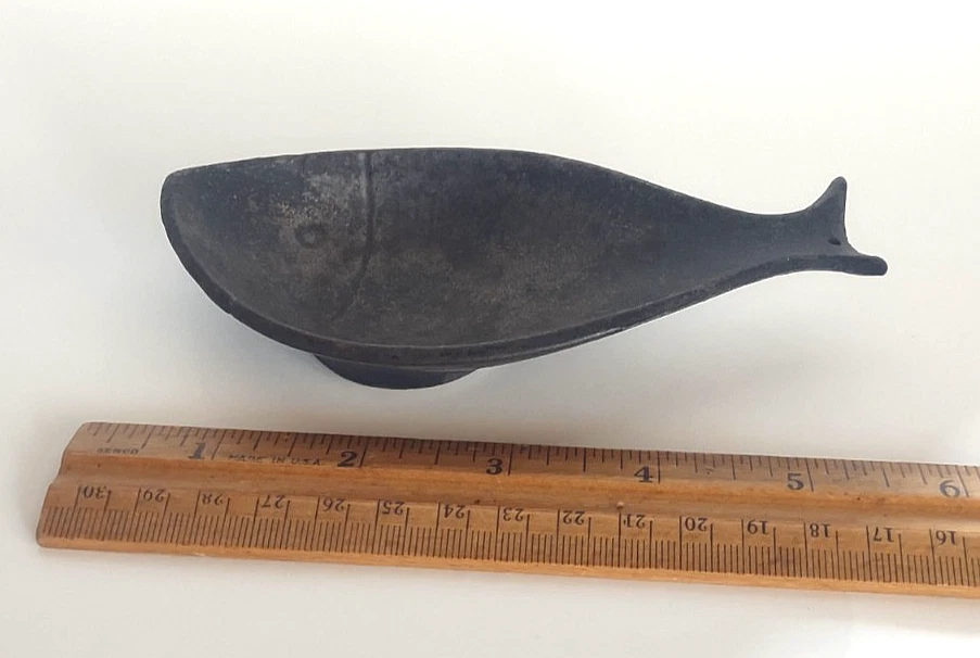 Bandeja de soporte de cuchara cenicero de hierro fundido antiguo de 8 piezas Foto 1 de 4