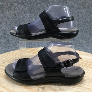 SAS Sandals Womens 8M Nudu Slingback Black Casual Comfort Open Toe Low Top Flats - Picture 1 of 16