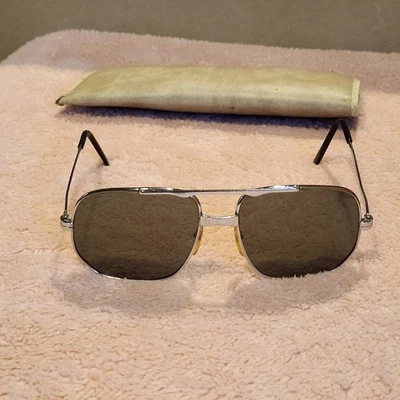 Gafas de sol vintage plateadas piloto Foto 1 de 4