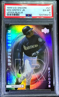 1999 Upper Deck Ken Griffey Jr #U1 refrator Upper Realm Encore PSA 6 - Imagem 1 de 2