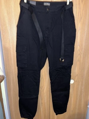 Love Moda Black Twill Jogger w/belt New Women's Size 3X - Image 1 of 4