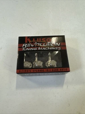 Sintonizadores Kluson 6 en línea Locking Revolution montaje en H sin cuello KRHLNC-6BX-N Foto 1 de 2