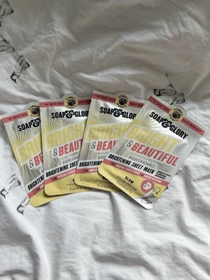 Soap & Glory - Bright and Beautiful, Biodegradable Brightening Sheet Masks (x4) - image 1 of 3