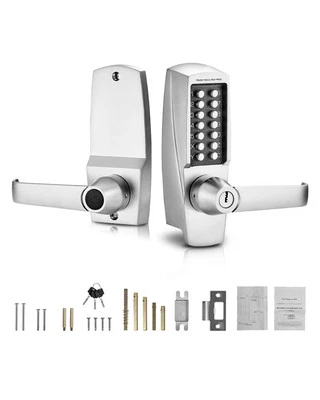 Mechanical Keyless Entry Door Lock 14 Key Mechanical Door Lock with Key for Home - Image 1 of 4