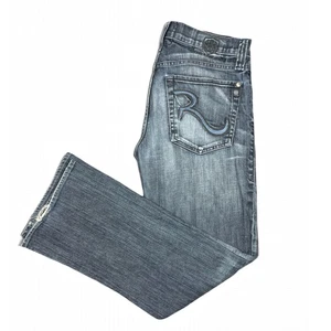 Rock & Republic Herren Bootcut Fly-Button Blue Wash Denim Jeans 33x30 - Bild 1 von 18