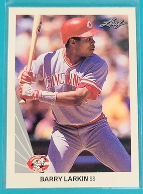 1990 Leaf   #18 Barry Larkin  Cincinnati Reds Baseball Card K2 - Image 1 of 2
