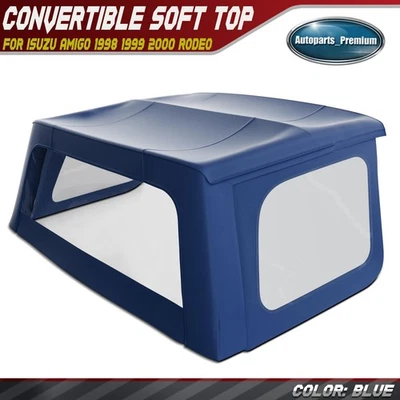 Tapa blanda convertible azul con ventana de plástico para Isuzu Amigo 1998-2000 Rodeo Foto 1 de 4