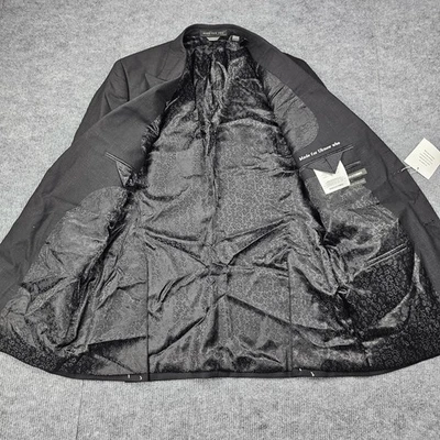 Indochino Blazer Mens 40 Black Yaletown Linen Wool Notch Lapel Check Career Suit - Image 1 of 4