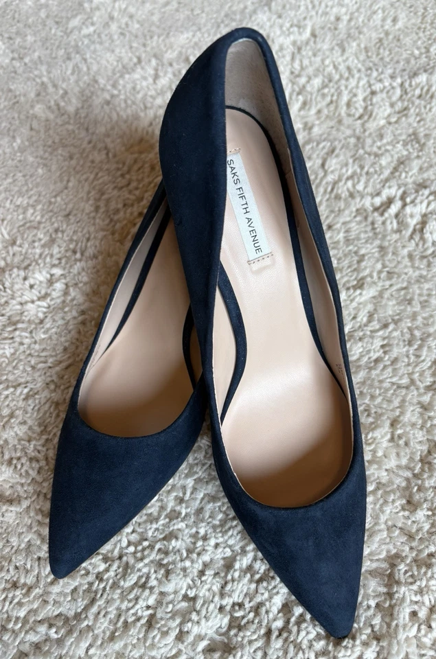 Zapatos de salón Saks Fifth Avenue de gamuza azul talla 8,5 Foto 1 de 4