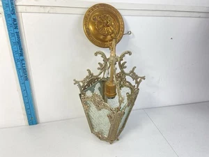 Vintage Cast Brass Ceiling Pendant Lantern Lamp Light Ornate - Picture 1 of 6