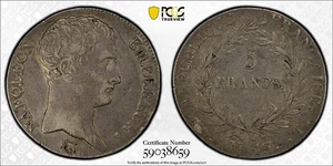 AN 13 (1804)-I FRANCE 5 Francs Silver Coin Limoges Mint Napoleon I PCGS AU-50 - Picture 1 of 4