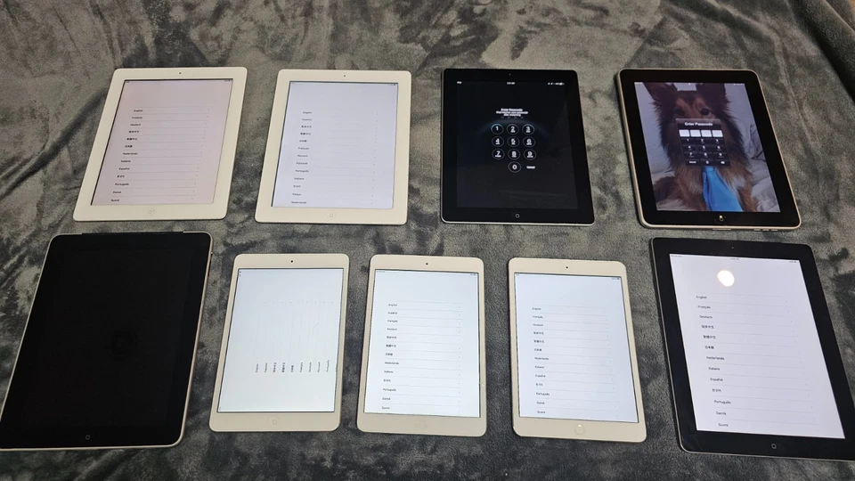 9 Apple iPads Bundle - iPad mini, mini 2, iPad (1st Gen), iPad 2 - *PARTS ONLY* - Image 1 of 4