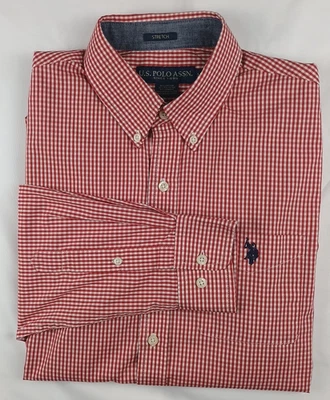 Ralph Lauren Mens US Polo Assoc. Gingham Stretch Dress / Casual Shirt Size M - Image 1 of 4