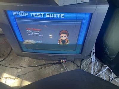 Toshiba 27AF CRT 27" Flat Screen Television With Component System Needs Caps - Image 1 of 4