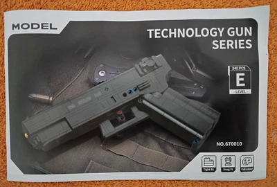 全新 340 件 黑色手枪积木套装! 军用手枪突击枪 — 第 1/2 张图片