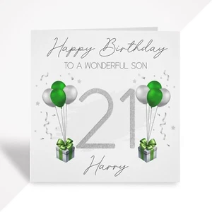 Biglietto 21° Compleanno - Figlio Nipote Fratello Amico Nipote Godson - Regalo per Lui - Foto 1 di 6
