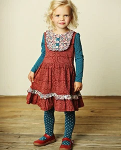 Matilda Jane Teresa Lap Dress Floral Boho Cottagecore Ruffle Trim Girls Size 4 - Picture 1 of 8