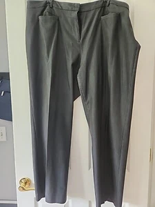 Pantalones de vestir Avenue para mujer de pierna recta talla grande 20A gris oscuro carbón tiro medio - Imagen 1 de 7