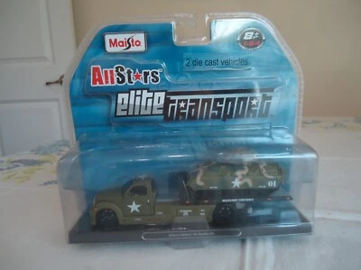 Maisto 1/64 Scale All Stars Elite Transport Military Flatbed with M2 Bradley IFV - Image 1 of 4
