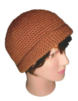 Hecho a mano Crochet Adulto Calavera Sombrero Marrón Gorra Mezcla Poliéster Invierno Talla Única  Foto 1 de 3