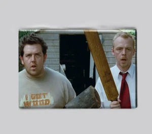 SHAUN OF THE DEAD / SHED - 2" x 3" MOVIE POSTER MAGNET (i got wood shirt ed 2004 - Picture 1 of 2