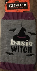dog Halloween sweater basic witch for winter season or size large - Picture 1 of 3
