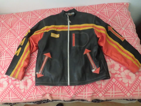 vintage rare world champion boxing federation blow my mind leather jacket 2XL Cover