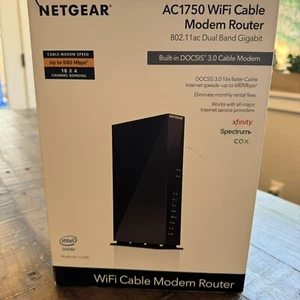 NETGEAR Cable Modem Router C6300 v2 Wi-Fi AC1750 DOCSIS 3.0 - Picture 1 of 16