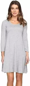 Mod-O-Doc 171667 Womens Jersey Seamed Shift Dress Smoke Heather Size Small - Picture 1 of 3