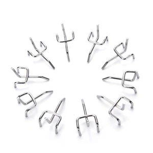 10pc Metal Peg Board Pegboard Hooks Garage Work Shop Storage Display Steel B WIV - Picture 1 of 10