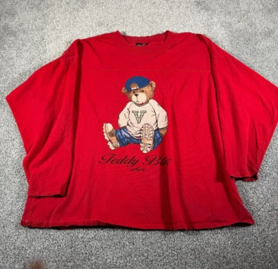 Chic Teddy Bear Shirt Womens 2X Plus Size Streetwear Collegiate Vintage 90s Y2K - Image 1 of 4